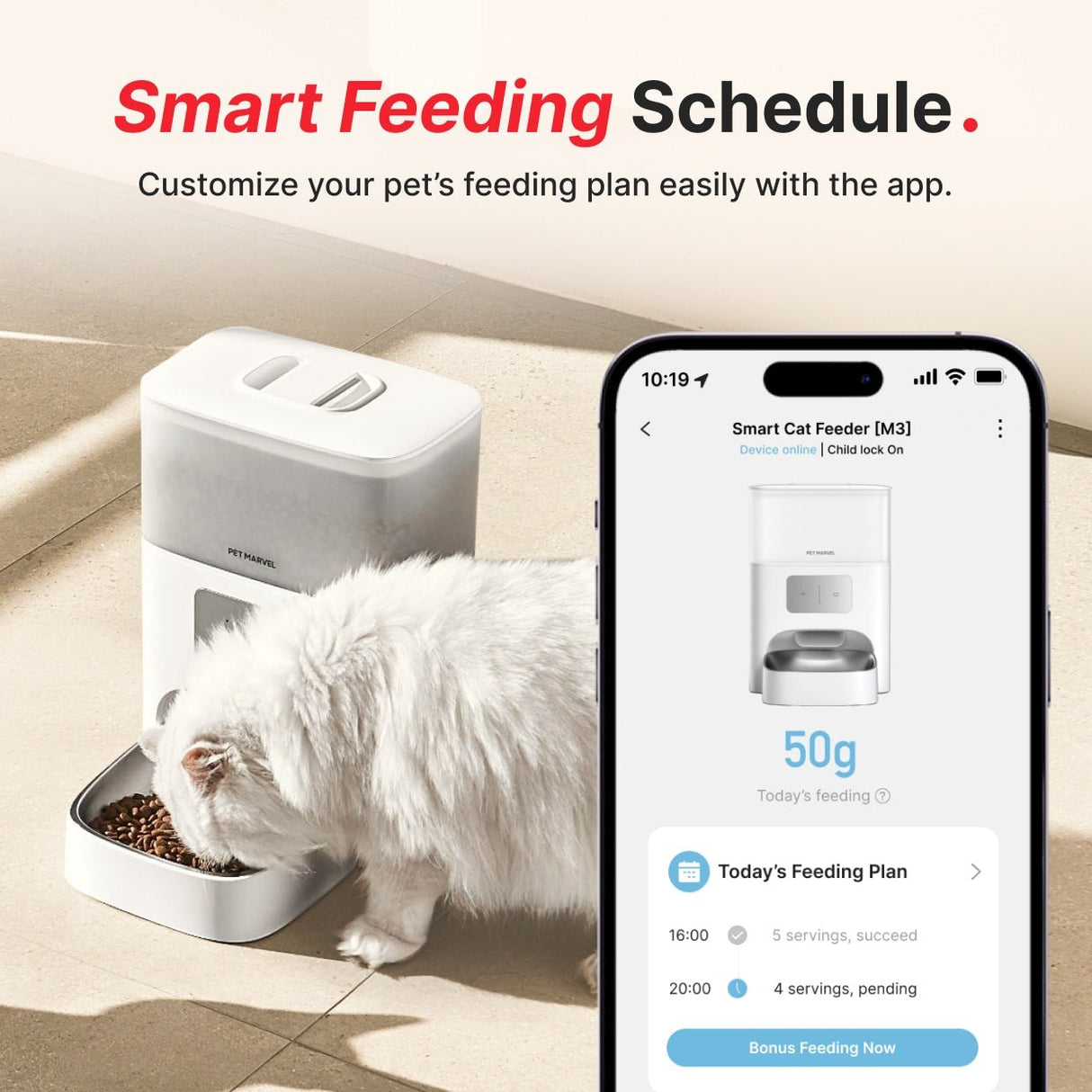 add a feed plan through our app