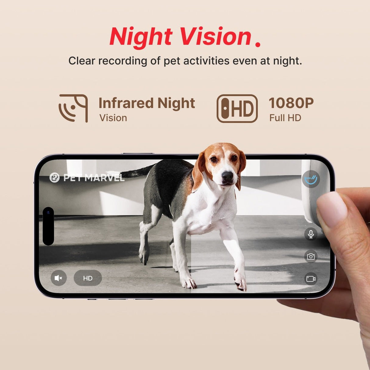 1080P full HD clear video with infrared night vision