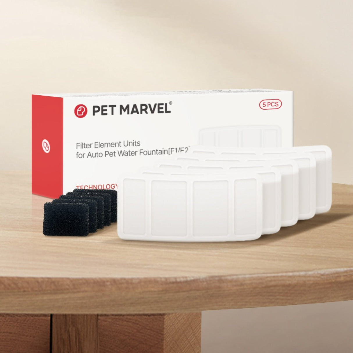 package of 5 filters and 5 sponges