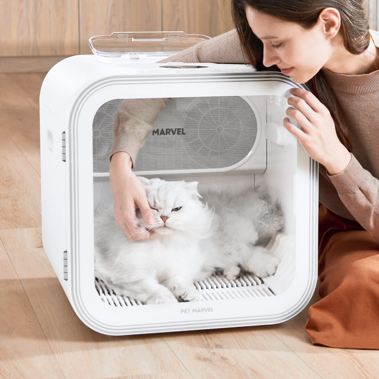 a top window allows you touch your pet