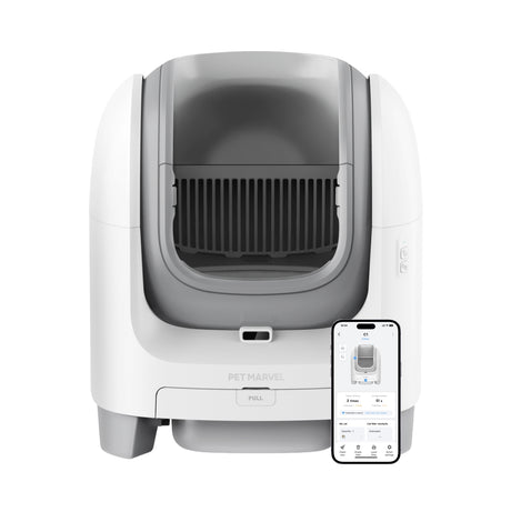PET MARVEL C1 self cleaning litter box, open-top large cat litter box