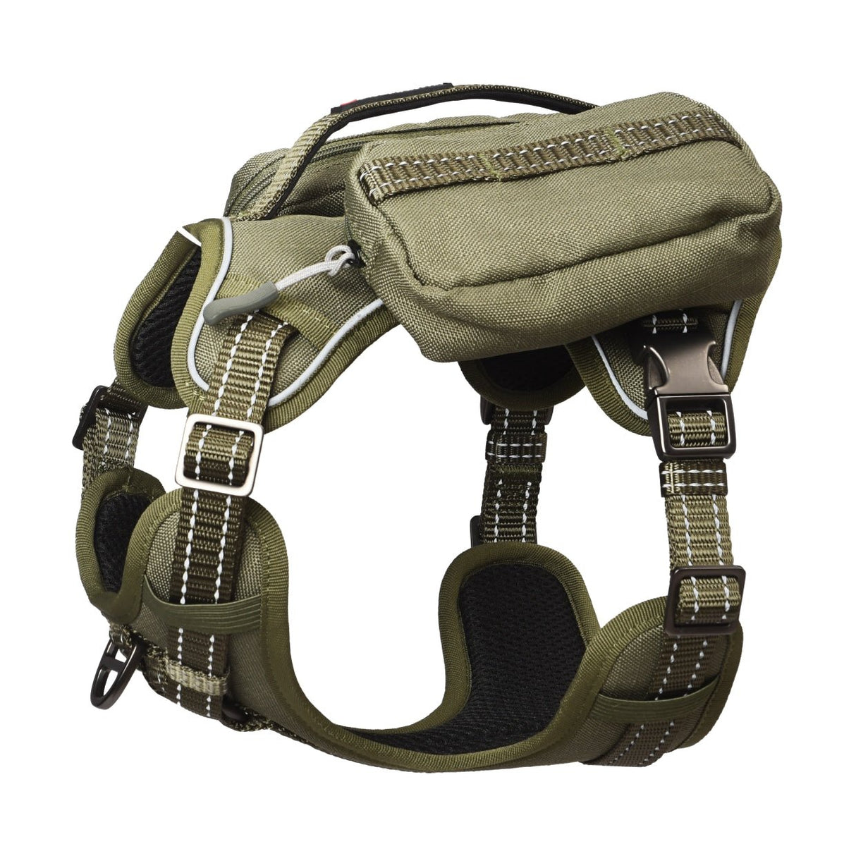 PET MARVEL tactical dog harness with pockets green