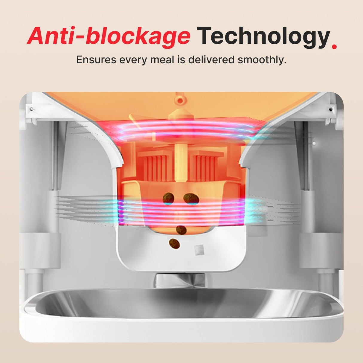 big outlet never worry about blocking food max diameter to 15mm