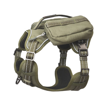 Tactical Dog Harness with Poop Bag Holder