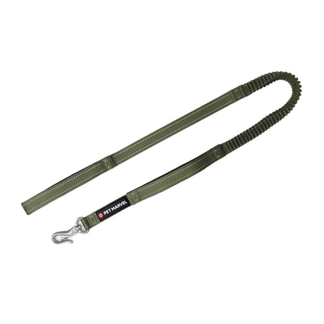 heavy duty tactical dog leash with 2 handles army green