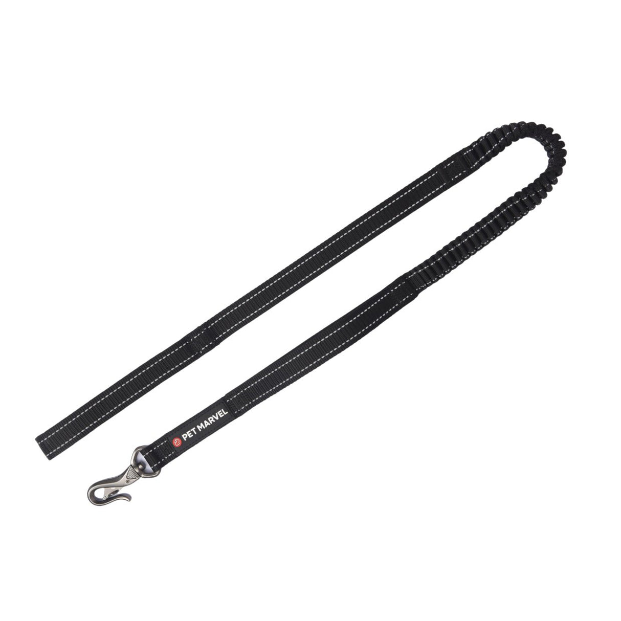 heavy duty tactical dog leash with 2 handles black
