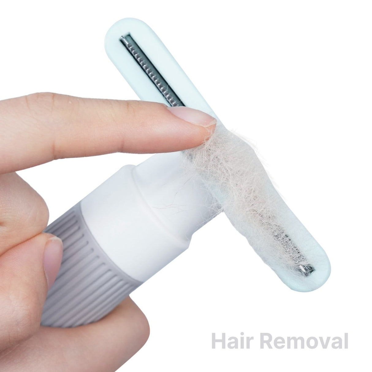 one-button press to remove the pet hair