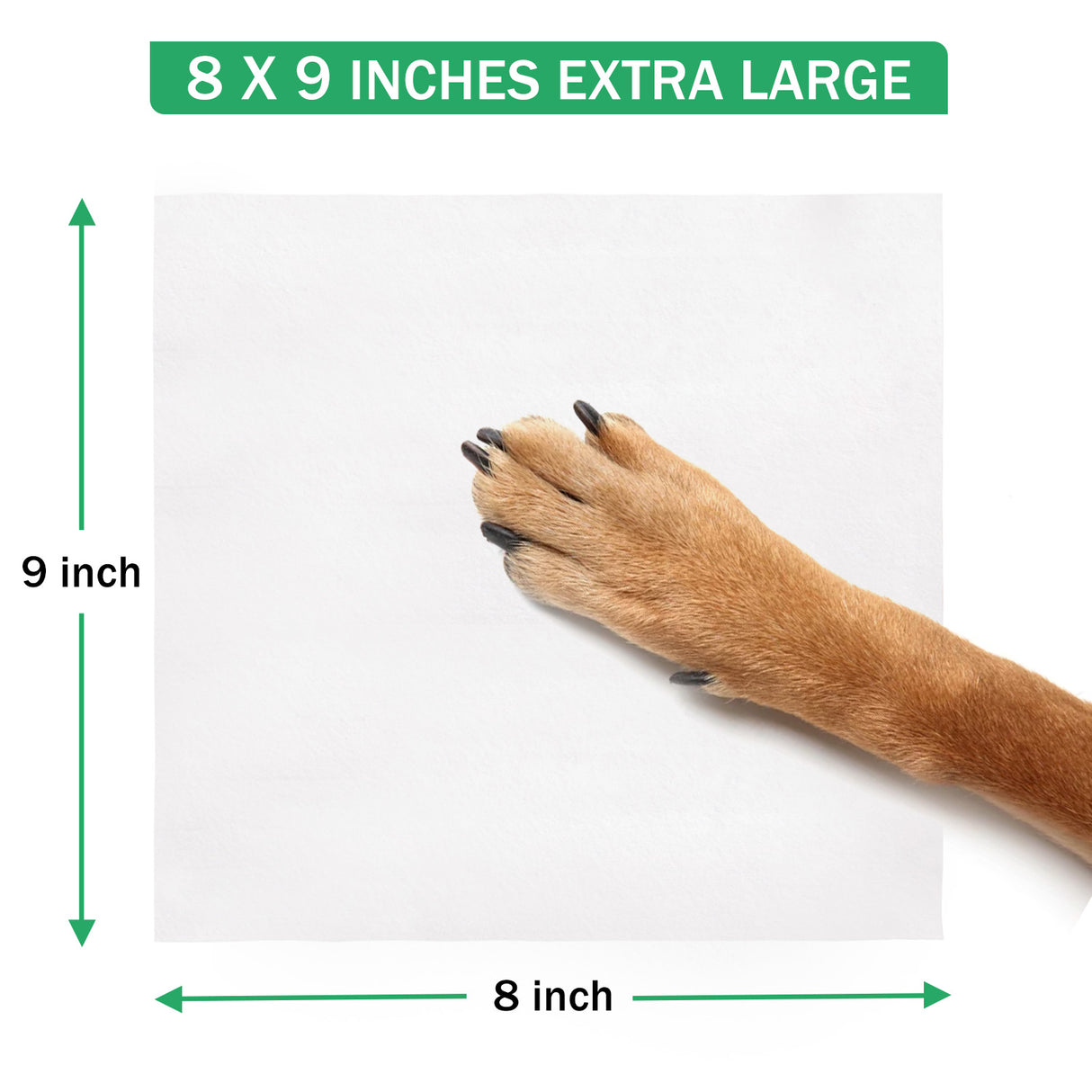 The wipes are quite wide, measuring 8 inches in length and 9 inches in width