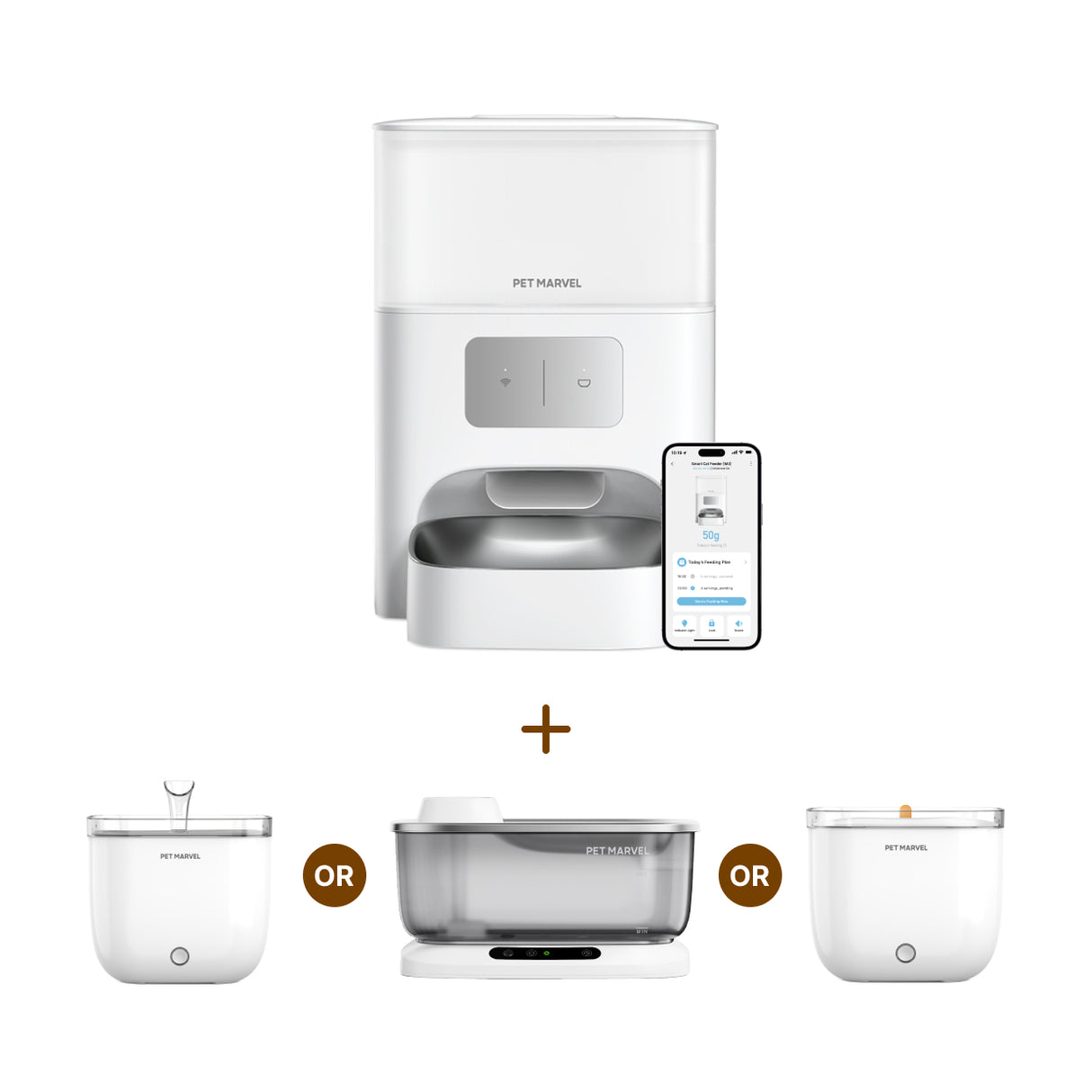 Smart Cat Feeder [M3] & Fountain Set