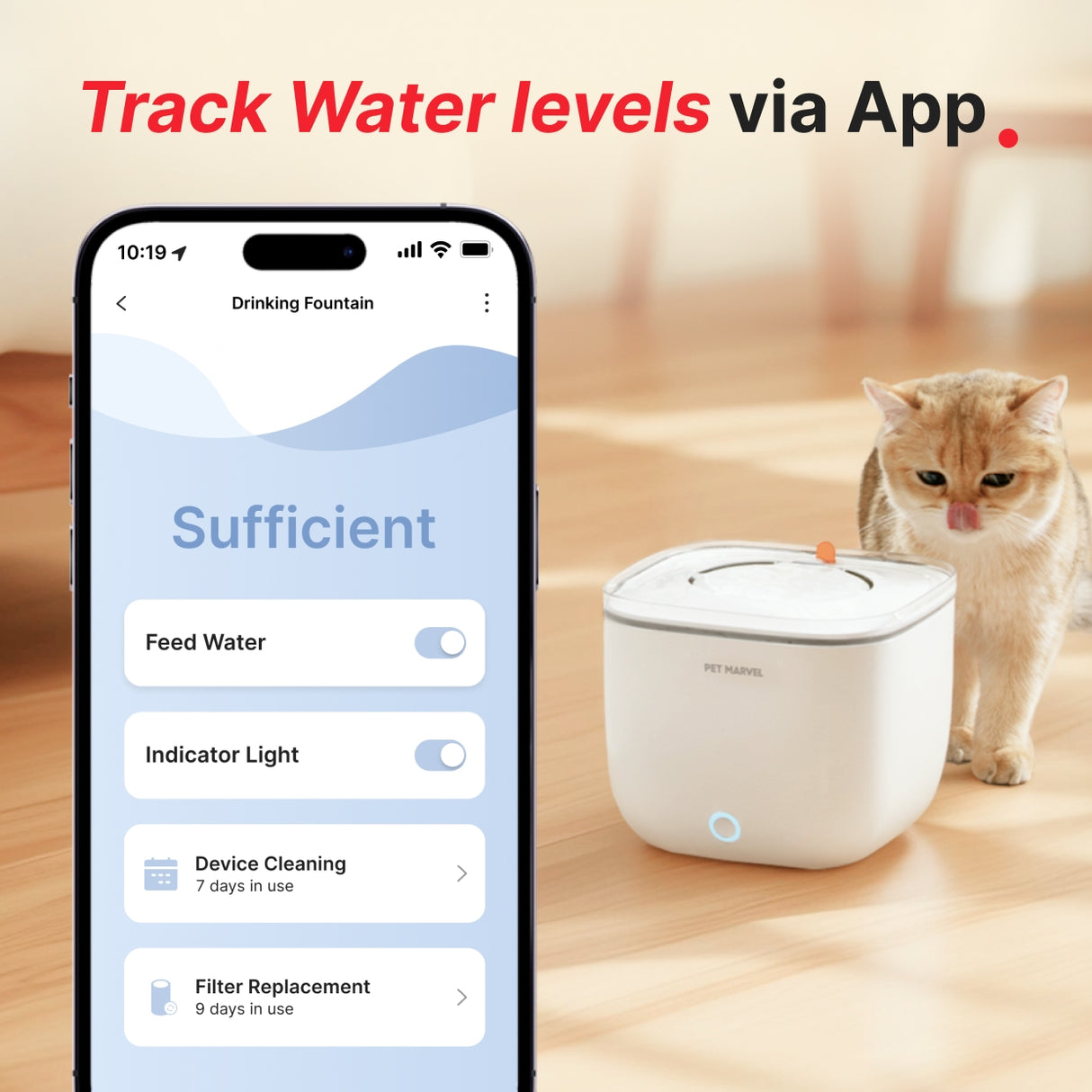 Smart Cat Water Fountain [Light]