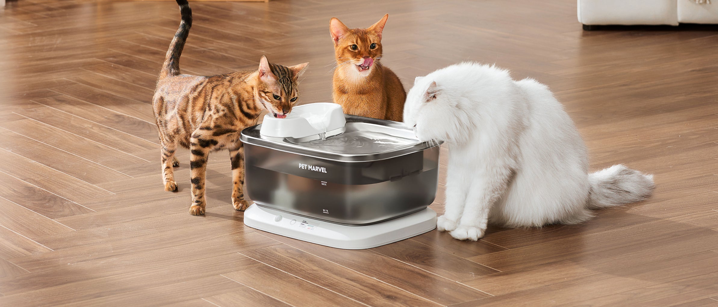 PET MARVEL: Automatic Litter Box, Feeder, Water Fountain for Cat